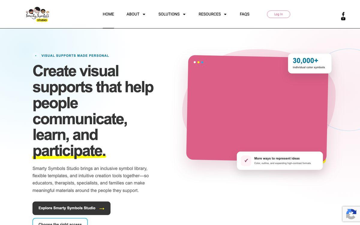 Smarty Symbols website built by Hitori Tech, desktop view