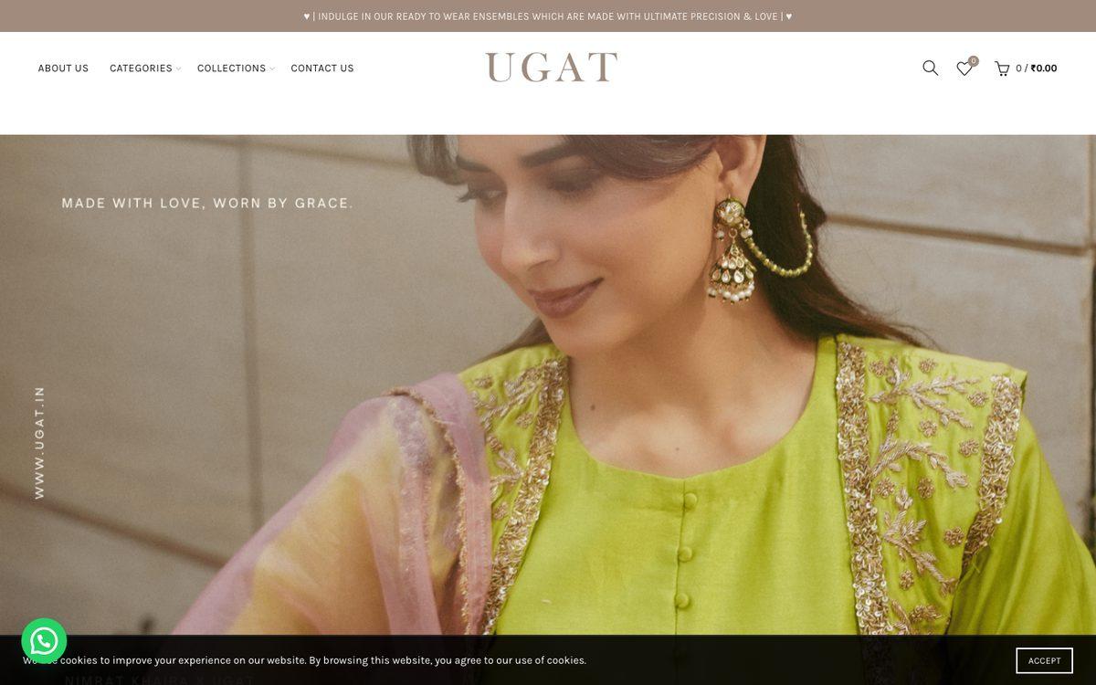 Ugat website built by Hitori Tech, desktop view