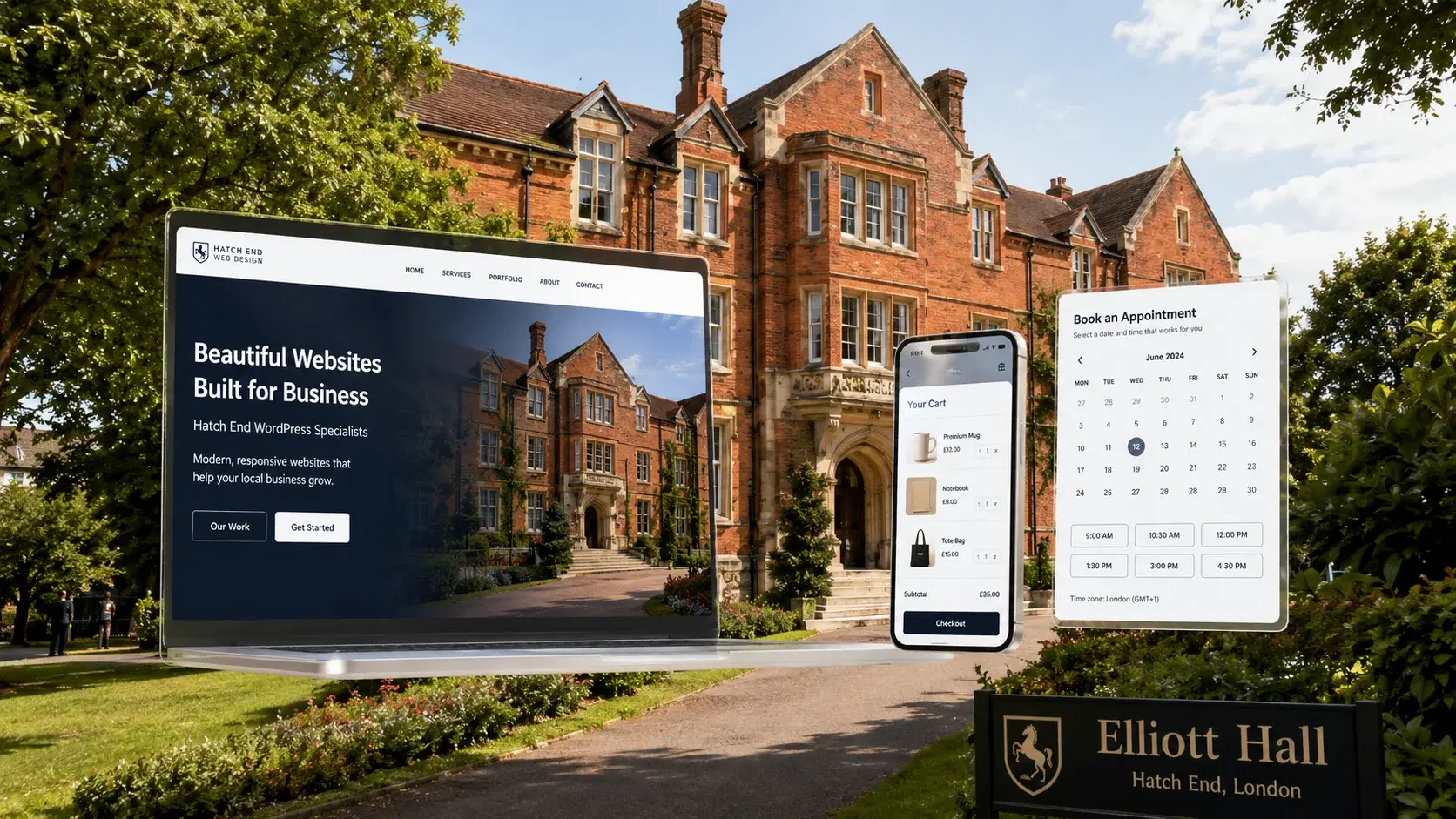 Website design and ecommerce development for Hatch End HA5 businesses on the high street