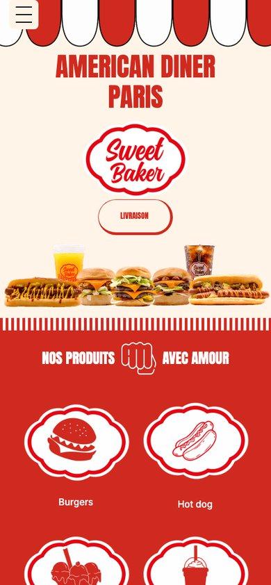 Sweet Baker website built by Hitori Tech