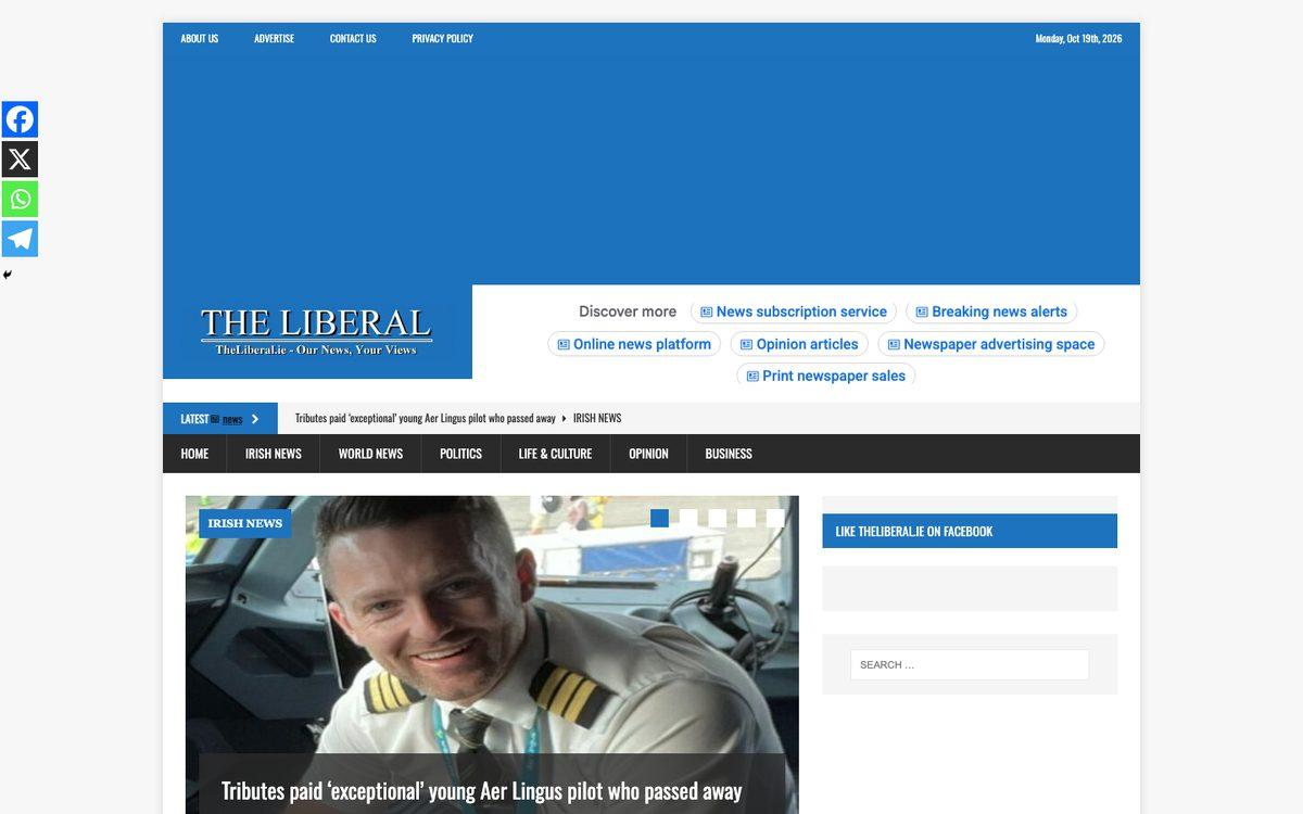 The Liberal website built by Hitori Tech, desktop view