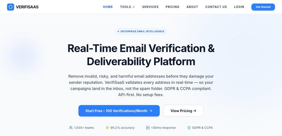 VerifiSaaS homepage