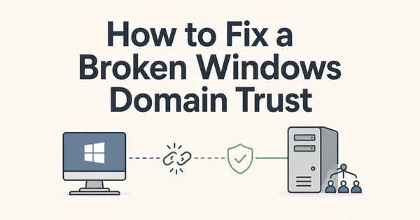 log in with a local administrator account